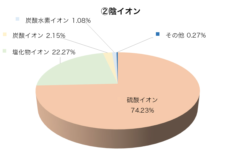 陰イオン構成円グラフ