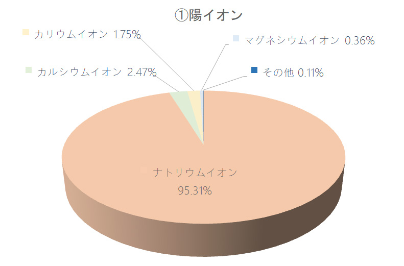 陽イオン構成円グラフ