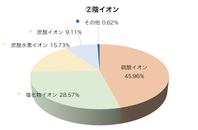 陰イオン構成円グラフ