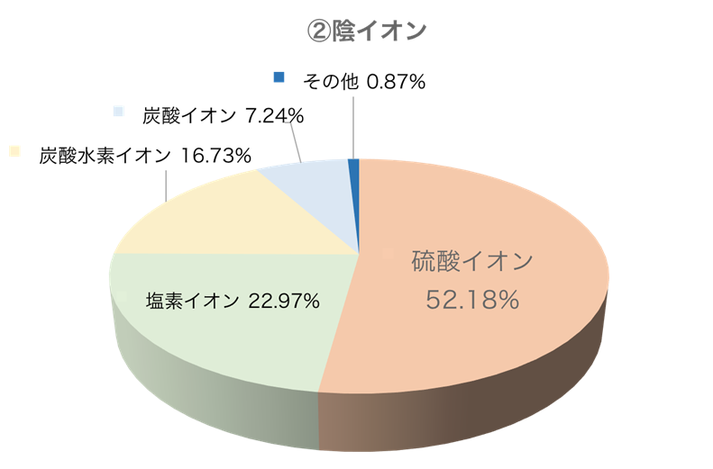 陰イオン構成円グラフ