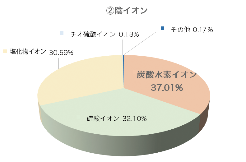 陰イオン構成円グラフ