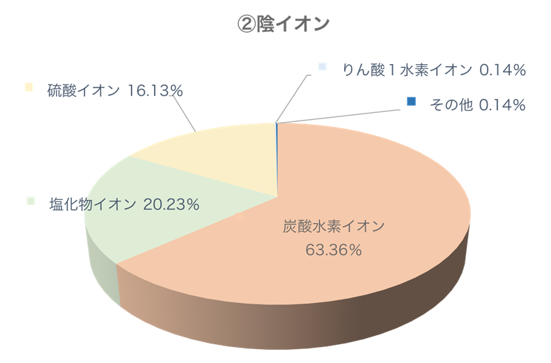 陰イオン構成円グラフ