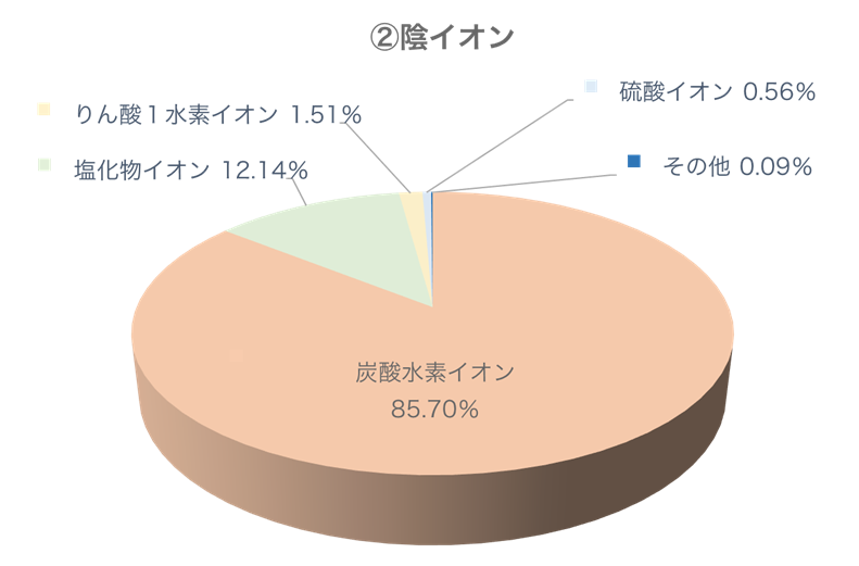 陰イオン構成円グラフ