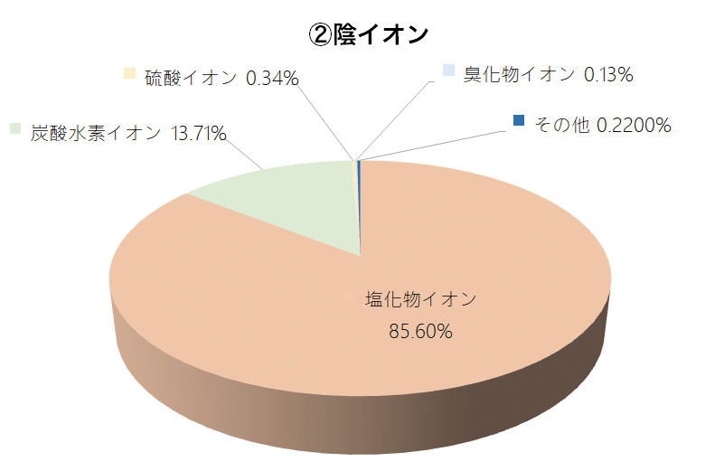 陰イオン構成円グラフ
