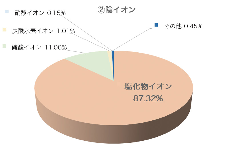 陰イオン構成円グラフ