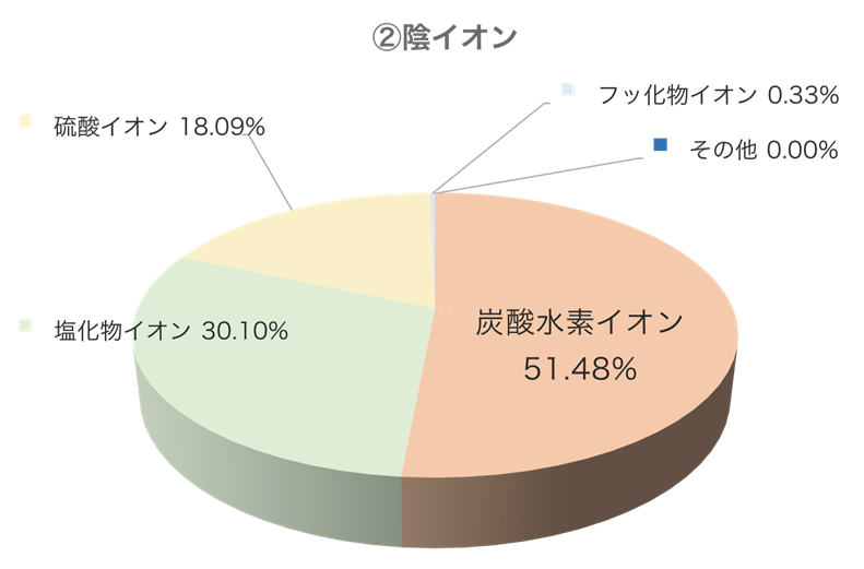 陰イオン構成円グラフ