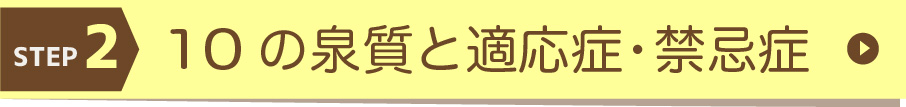 10の泉質と適応症・禁忌症