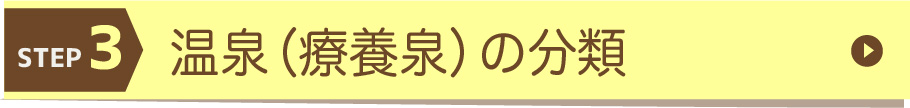 温泉（療養泉）の分類