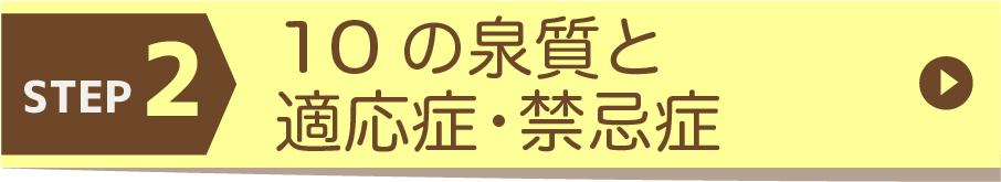 10の泉質と適応症・禁忌症