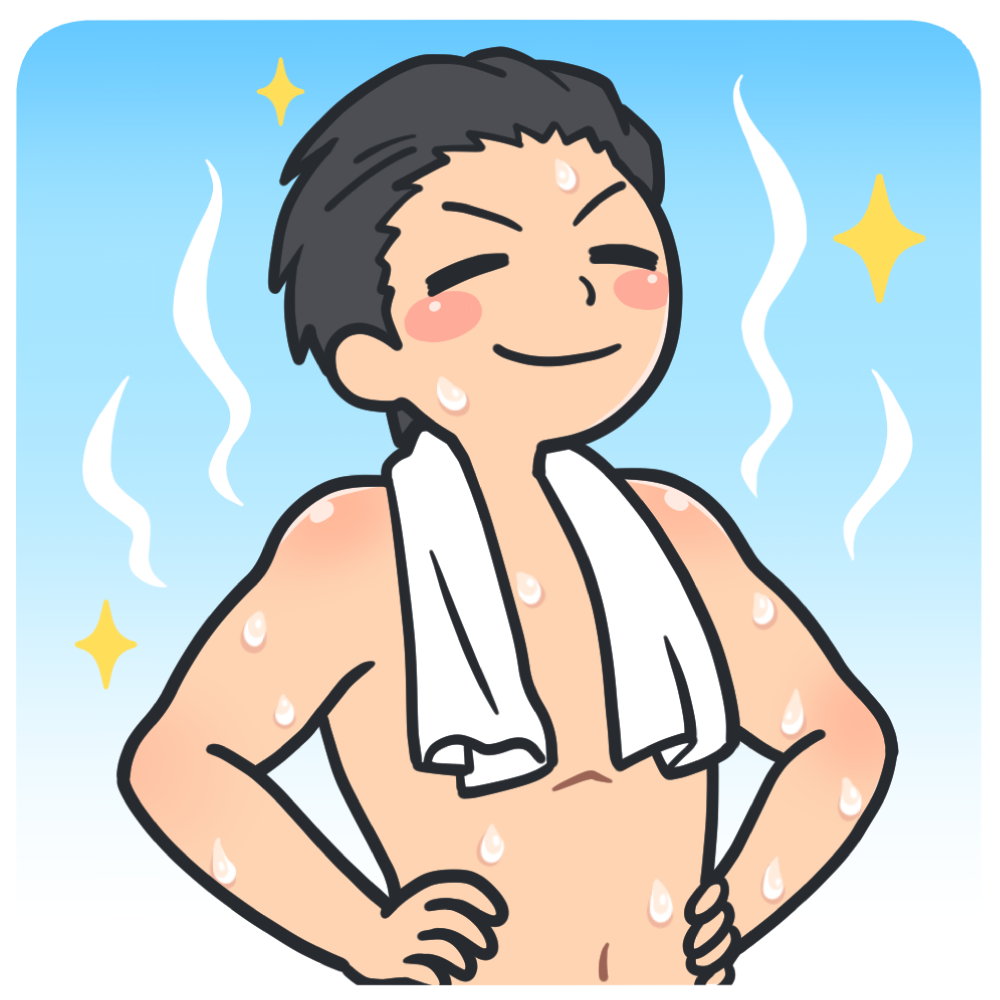 People seeking a refreshing sensation after bathing